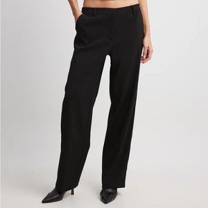 NA-KD Straight Low Waist Suit Pants